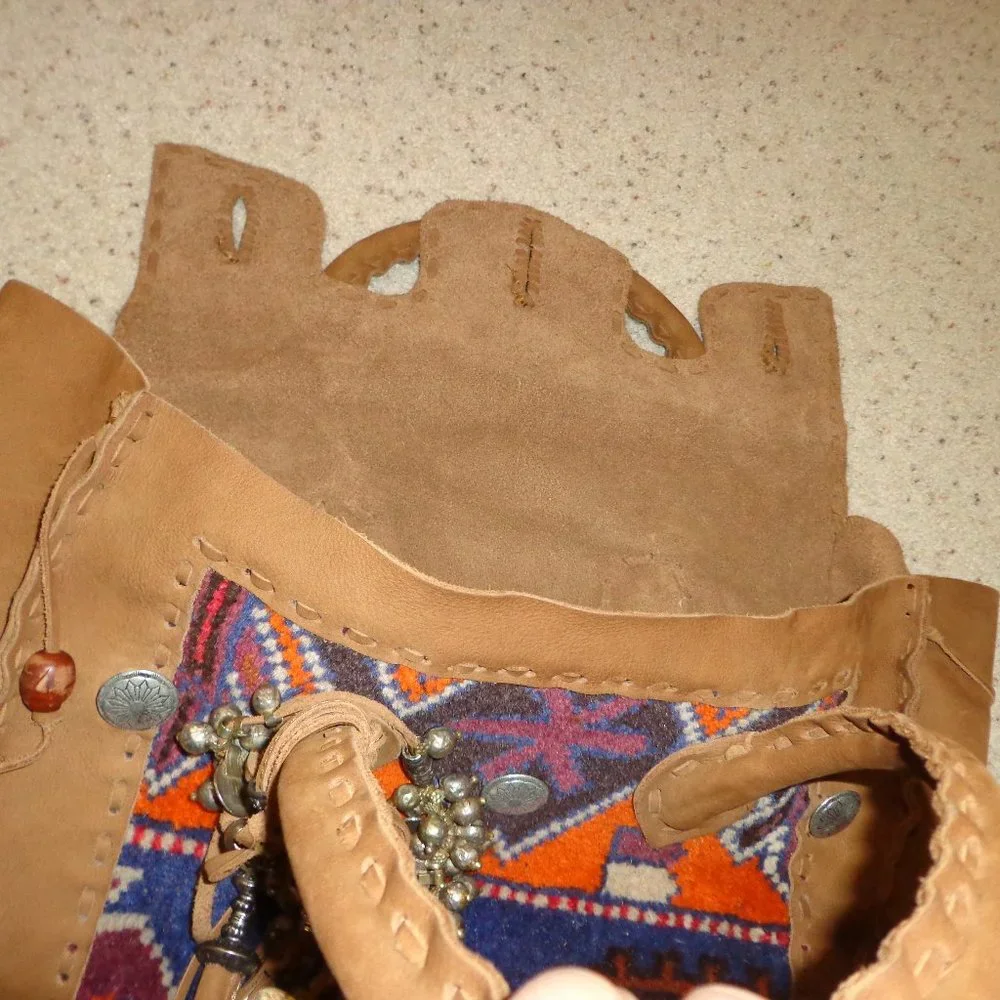 FIRM Simone Camille Suede-Leather Carpet Handbag Double-Handles Tassels